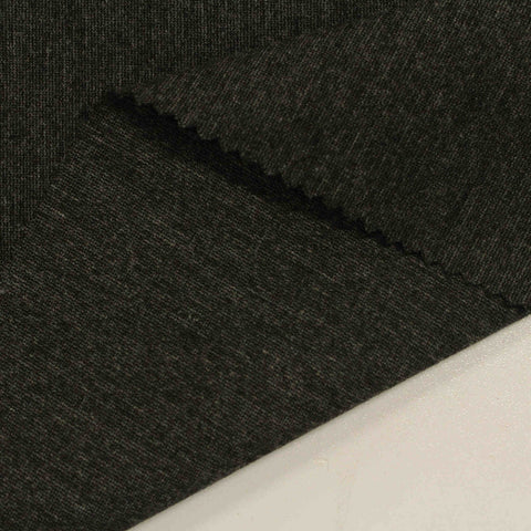 Viscose Nylon Stretch Ponte Knit Fabric, 385 gsm, 160 cm — Black