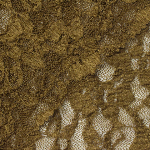 Brown Abstract Lace, Polyester