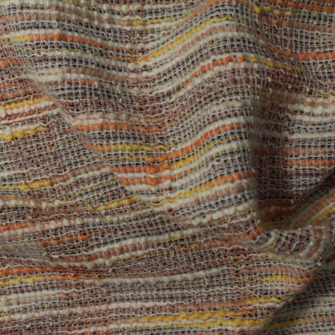 Orange Horizontal-Stripe Jacquard, Poly-Cotton, 178 gsm