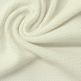 Jacquard 100% Cotton Rib Knit Fabric, 268 gsm, 168 cm — White — photo 2