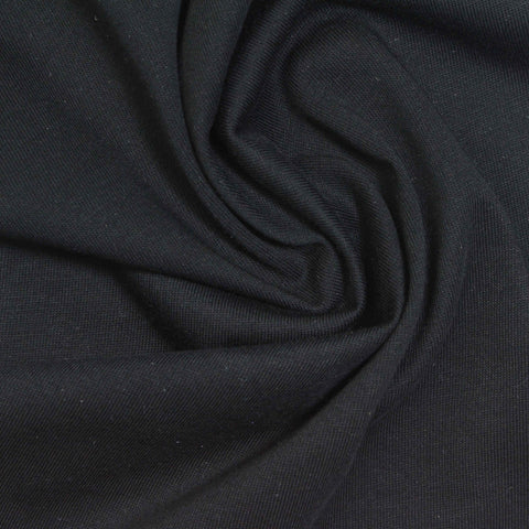 Cotton Polyester Knit Fabric, 90 gsm, 120 cm — Black