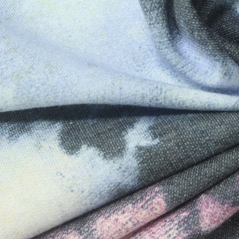 Pink Abstract French Terry, Poly-Cotton, 197 gsm