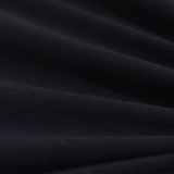 Polyester Stretch Linen-Look Fabric, 130 gsm, 147 cm — Black — photo 2