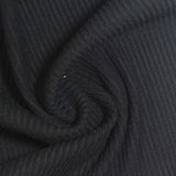Dark Grey Pinstripe Rib Knit, Viscose — photo 2