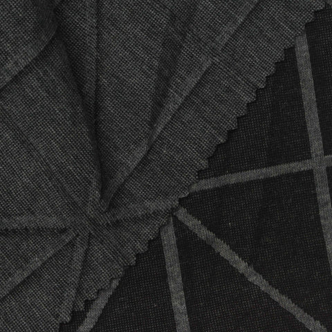Light Grey Geometric-Line Jacquard, Poly-Cotton