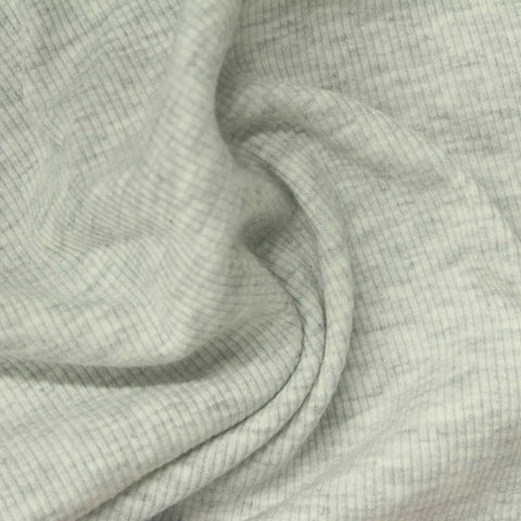 Light Grey Marl Rib Knit, Polyester