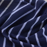Navy Horizontal-Stripe Jersey Knit, Cotton-Modal — photo 2