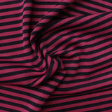 Black Horizontal-Stripe Rib Knit, Polyester — photo 2