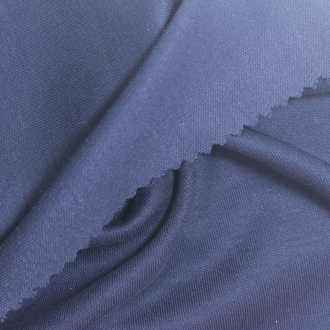 100% Cotton Interlock Knit Fabric, 350 gsm, 145 cm — Blue