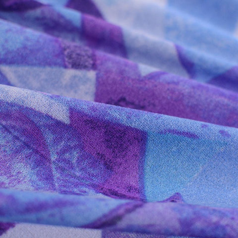 Purple Abstract Knit, Polyester, 90 gsm