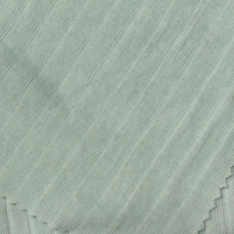 Polyester Cotton Rib Knit Fabric, 160 gsm, 180 cm — Blue