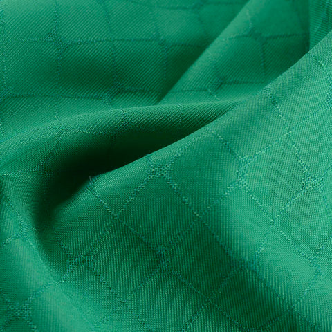 Green Tone-on-Tone Diamond Jacquard, Poly-Cotton