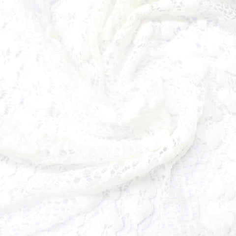 White Floral Lace, Nylon, 90 gsm