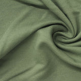Cotton Stretch French Terry Fabric, 200 gsm, 162 cm — Green — photo 2
