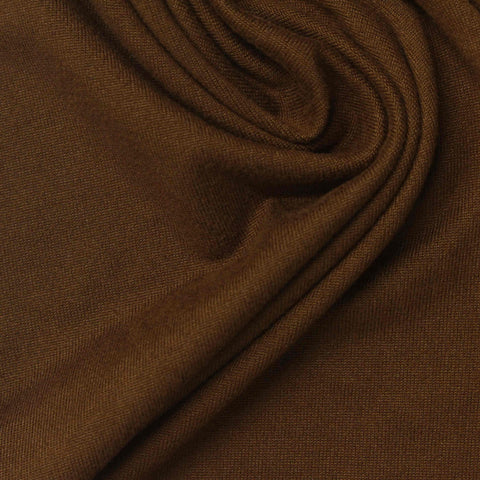 Polyester Stretch Milk Silk Knit Fabric, 250 gsm, 140 cm — Brown