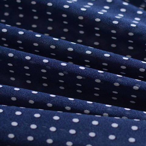 100% Polyester Chiffon Fabric, 90 gsm, 150 cm — Navy