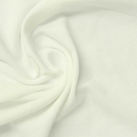 Viscose Stretch Jersey Knit Fabric, 230 gsm, 175 cm — White