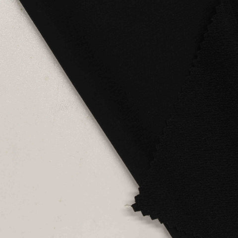 Jacquard Polyester Stretch Knit Fabric, 300 gsm, 158 cm — Black