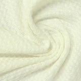 Cream Textured Waffle Knit, Poly-Viscose — photo 2