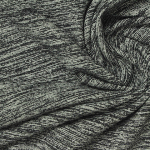 Black Marl Knit, Polyester, 190 gsm, 160 cm, ref EF-261247