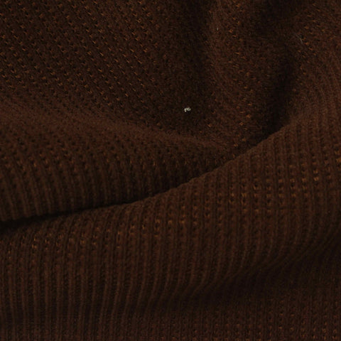 Dark Brown Ribbed Fleece, Polyester