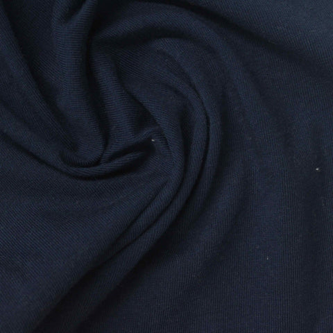 100% Cotton Jersey Knit Fabric, 185 gsm, 166 cm — Navy