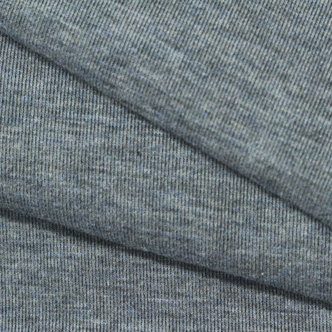 Grey Marl Interlock Knit, Cotton-Poly, 320 gsm