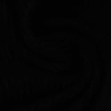 Cotton Stretch Rib Knit Fabric, 260 gsm, 110 cm — Black — photo 2