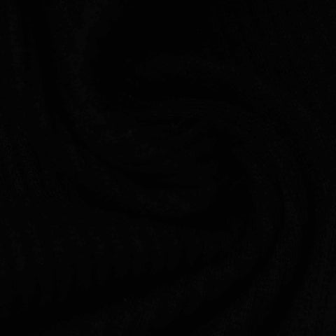 Cotton Stretch Rib Knit Fabric, 260 gsm, 110 cm — Black