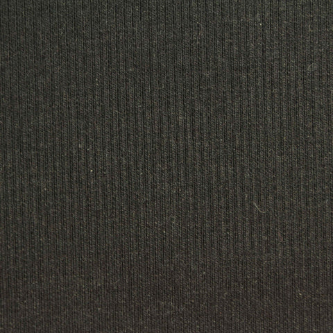 Black Rib Knit, Poly-Cotton