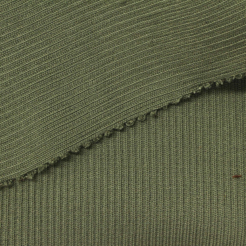 Olive Rib Knit, Polyester