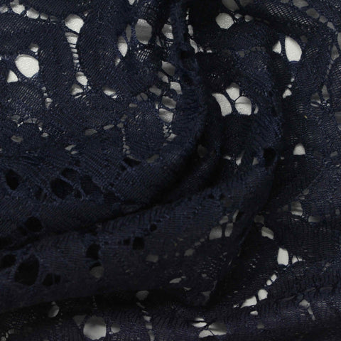 Navy Openwork Lace, Nylon-Cotton