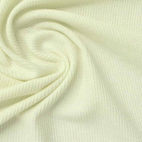 Light Cream Check Rib Knit, Modal
