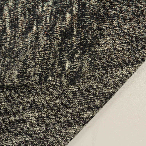 Black Marl Chunky Knit, Poly-Viscose, 150 gsm