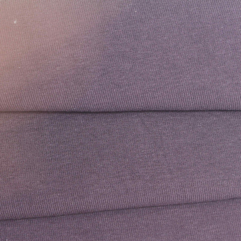 Muted Purple Rib Knit, Cotton