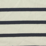 Navy Horizontal-Stripe Jersey Knit, Cotton — photo 2
