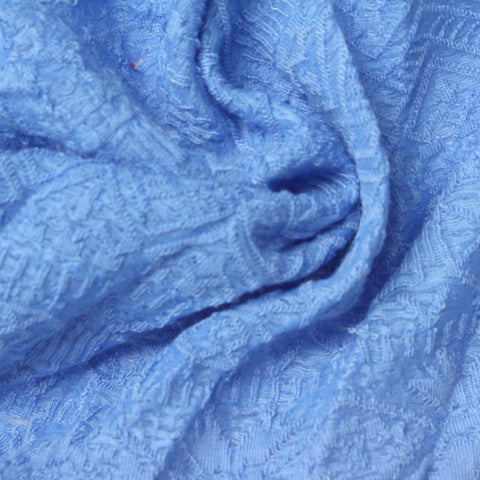 Light Blue Geometric-Diamond Jacquard, Polyester