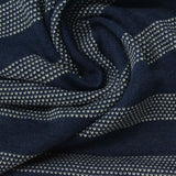 Navy Horizontal-Stripe Mesh, Cotton-Poly — photo 2