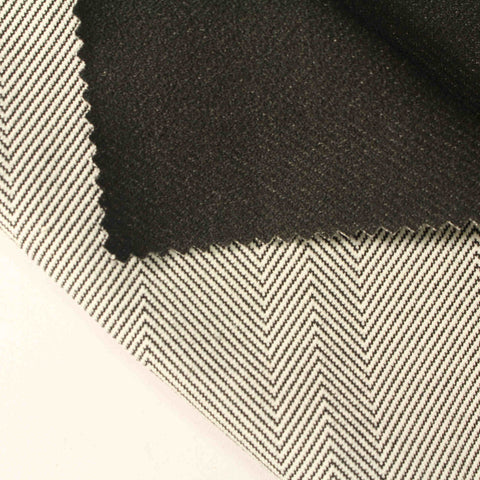 Black Marl Interlock Knit, Polyester, 425 gsm