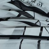 Black Geometric-Grid Woven, Polyester — photo 2