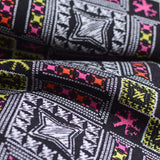 Black Geometric Woven, Viscose — photo 2