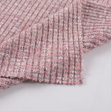Pink Marl Rib Knit, Viscose-Poly — photo 2