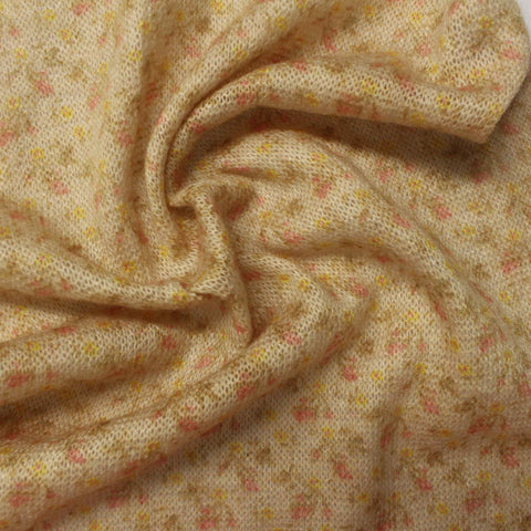 Pink Floral Knit, Acrylic, 136 gsm