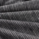 Black Houndstooth Interlock Knit, Cotton-Poly — photo 2