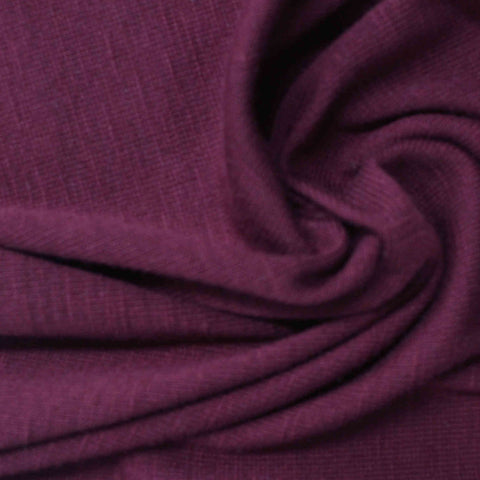 Slub Polyester Stretch Chunky Knit Fabric, 205 gsm, 160 cm — Purple