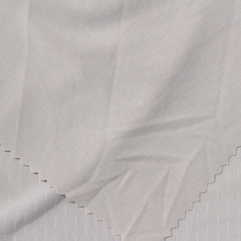 Light Grey Vertical-Dash Jersey Knit, Polyester