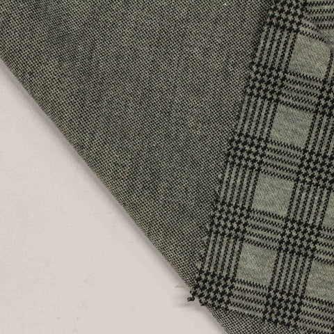 Black Plaid Jacquard, Polyester, 310 gsm
