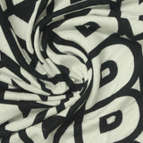 Jacquard Viscose Stretch Jersey Knit Fabric, 175 gsm, 180 cm — White — photo 2