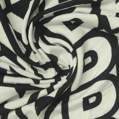 Jacquard Viscose Stretch Jersey Knit Fabric, 175 gsm, 180 cm — White