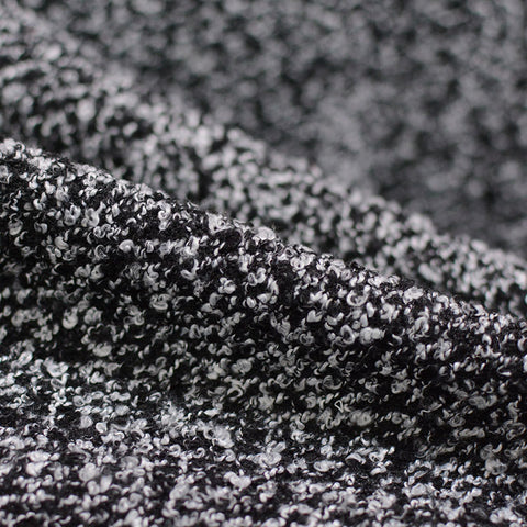 Black Marl Knit, Polyester, 360 gsm
